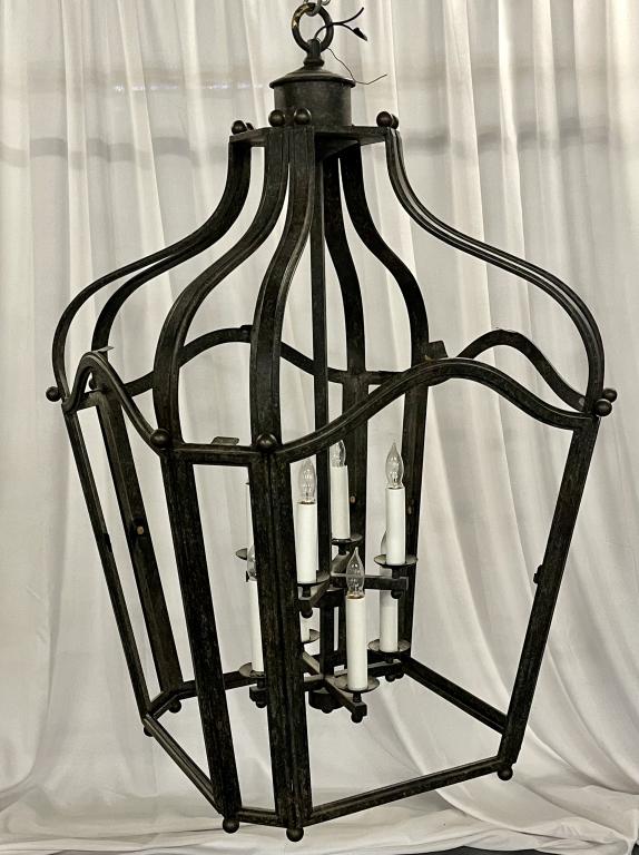 Palace Size Lantern Chandelier, Glass Inserts (1 of 8)