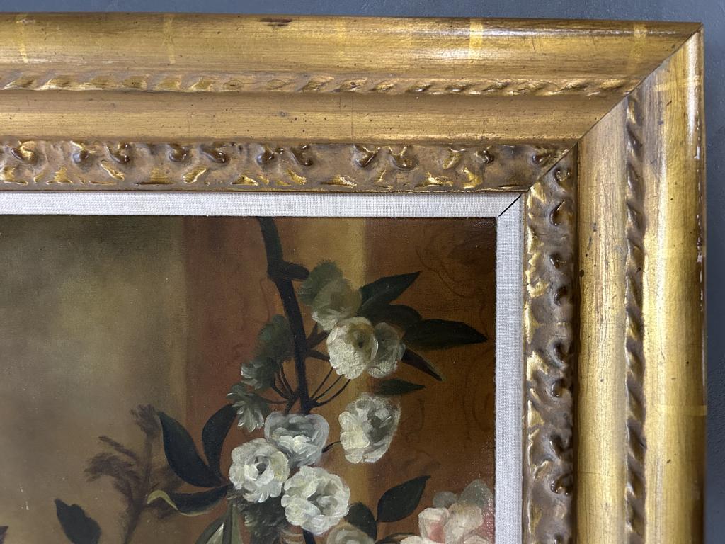 Signed, Large-Scale Floral Still Life, Gilt Frame (1 of 5)