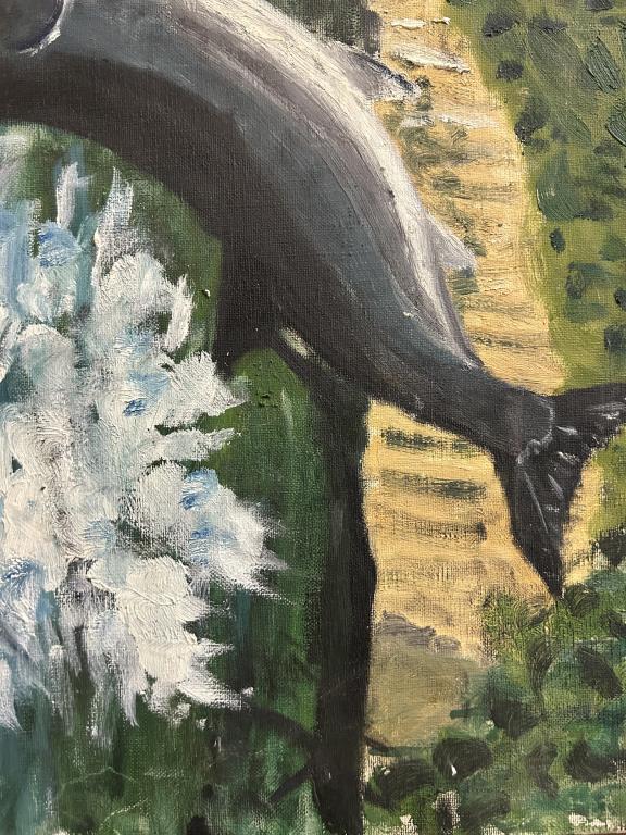 Pete Harnik, Oil On Canvas. Jumping Fish Painting. (1 of 5)