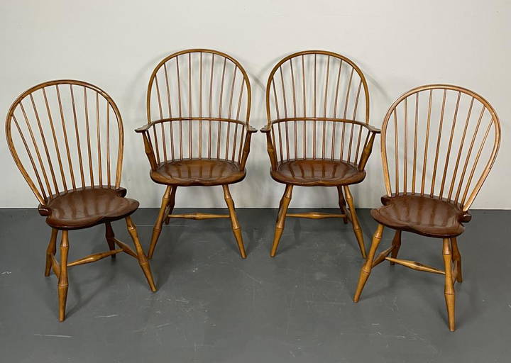 Dr Dimes, Set Of Four Windsor Chairs