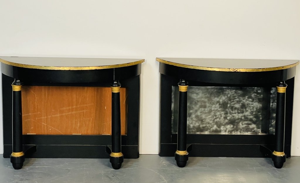 A Pair of Mirrored Back Console Tables, Jansen. (1 of 6)