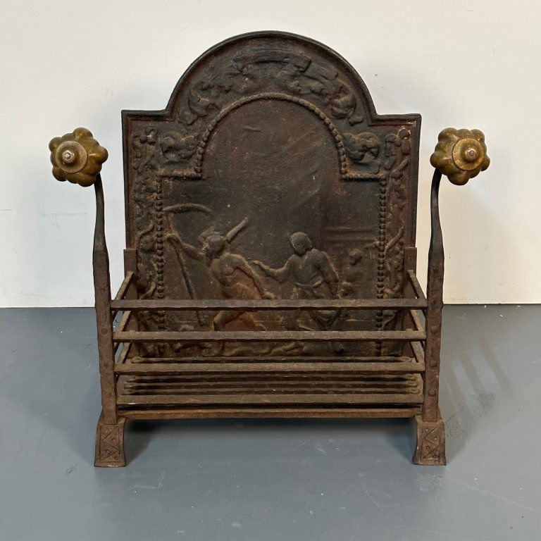 Gothic Wrought Iron Log Holder, Large Impressive (1 of 5)