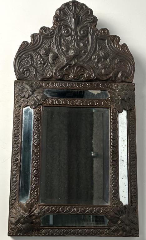 19th Century Brass Cushion Mirror (1 of 4)