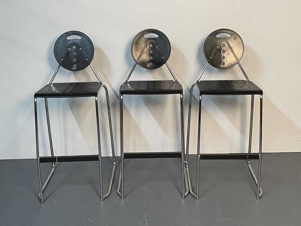 Set of three Italian Bar Stools Signed Carlo Bimbi (1 of 5)