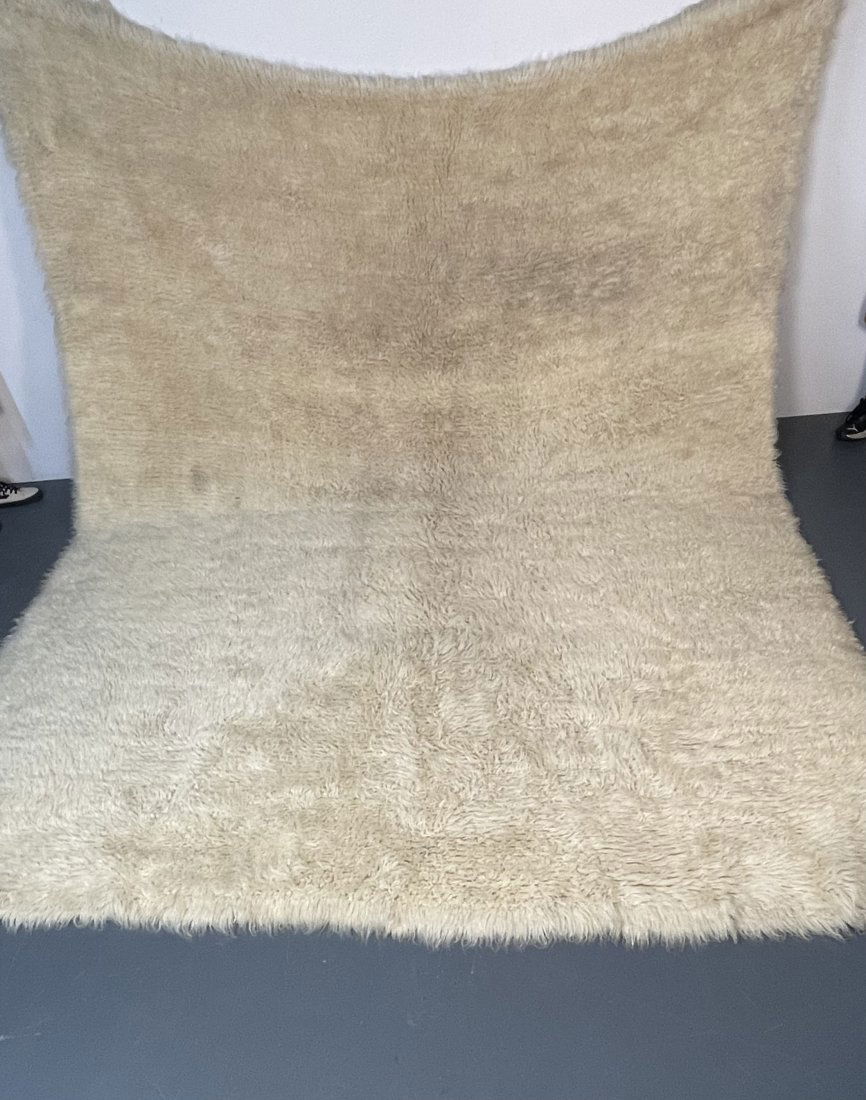 Modern Off-White Shaggy Area Rug (1 of 3)