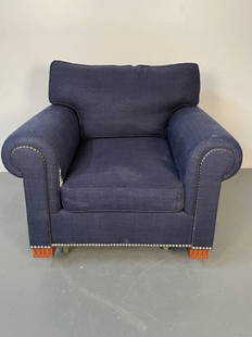 Ralph Lauren Jamaica Oversized Club Chair: Ralph Lauren Jamaica Oversized Club Chair. Needing Reupholstering. Nail head trim. 34" H x 45" W x 41" D Retails for an outstanding $10,000