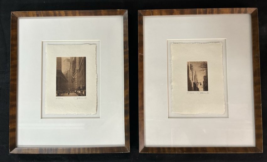 Pair of Vintage New York City Framed Etchings (1 of 7)