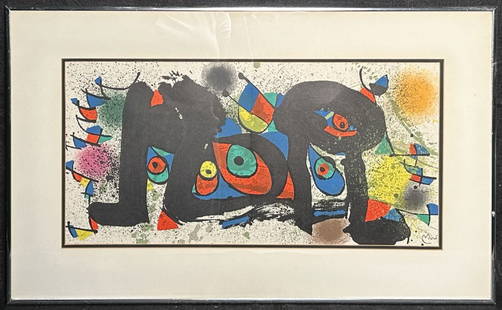 Joan Miro, "Sculptures". Original Lithograph. Authenticated. Signed.: Joan Miro, "Sculptures". Original Lithograph. Authenticated. Signed. Authentication documents included. Height 17.5 Inches x Width 28 3/8 Inches.