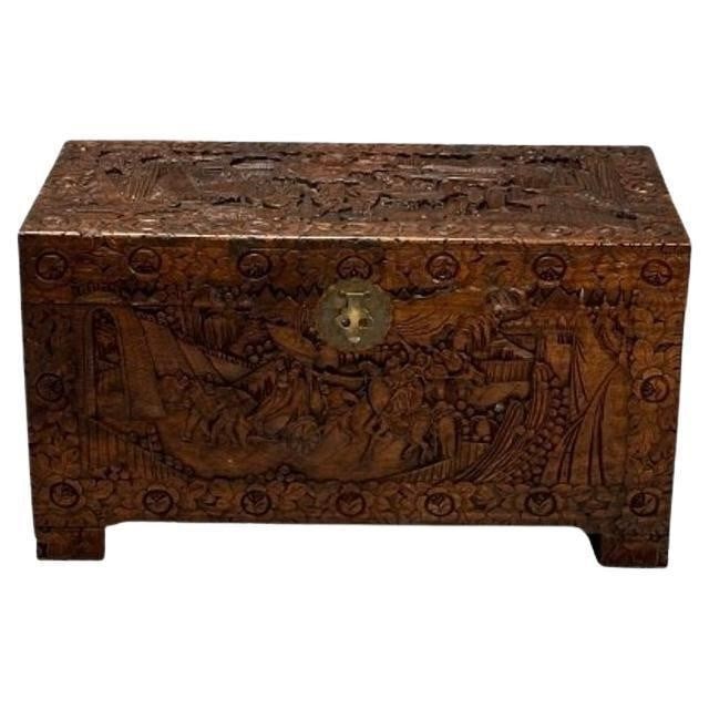 Chinese Export, Storage Trunk, Dowry, Walnut. (1 of 6)