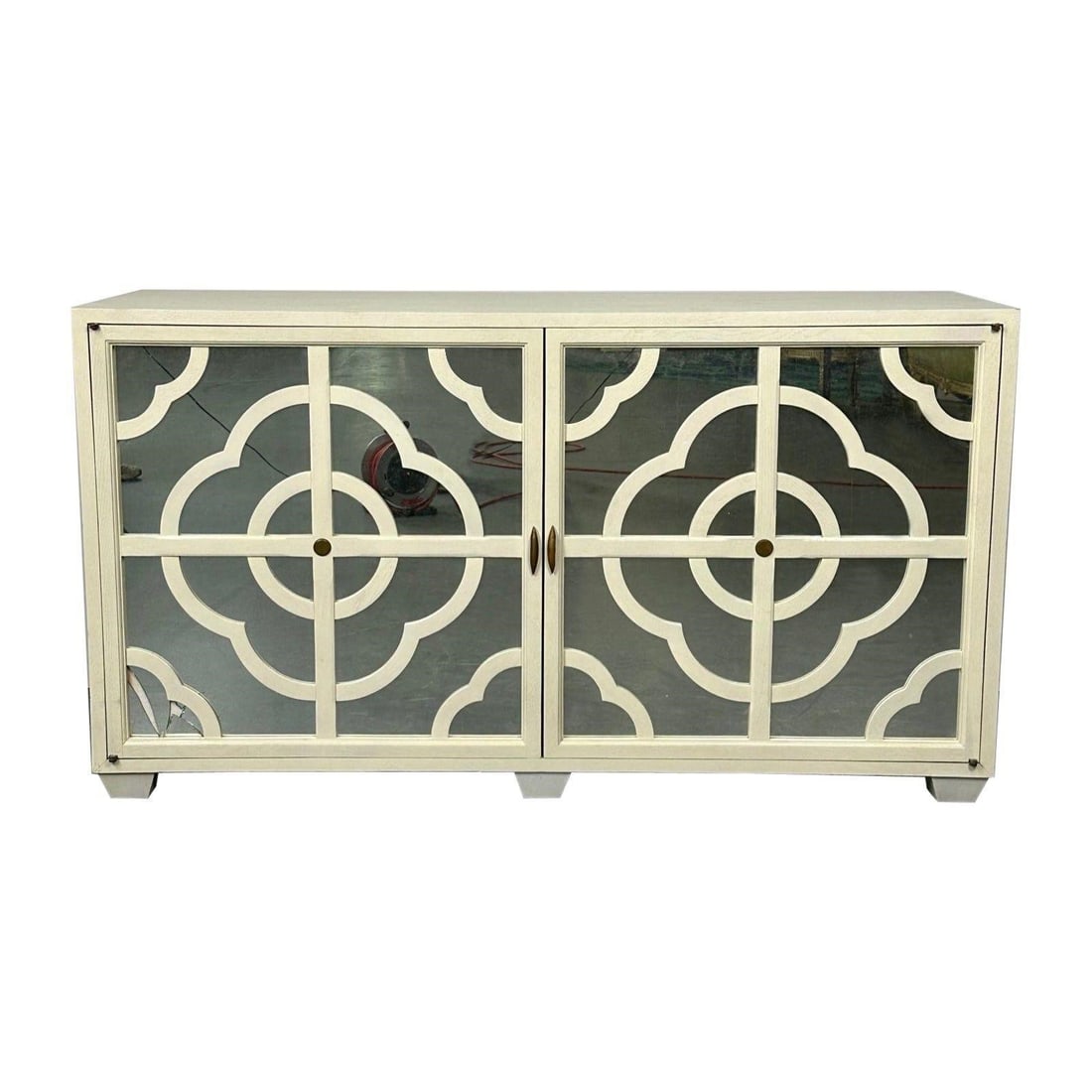 Modern White Decorative Mirrored Cabinet (1 of 6)
