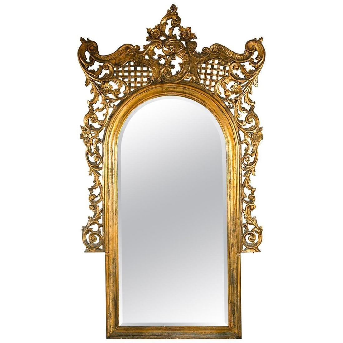 19th Century Monumental French Rococo Floor Mirror (1 of 6)