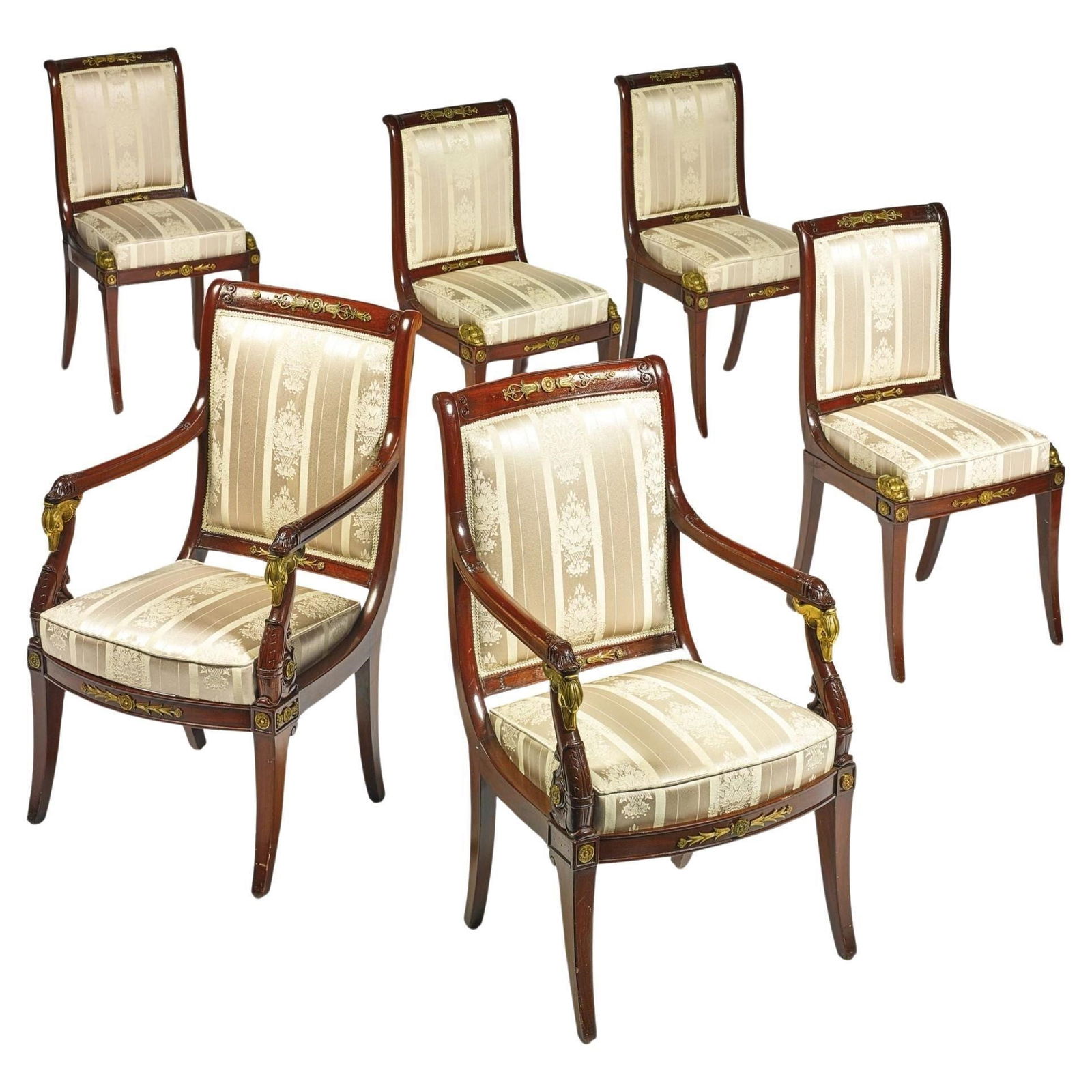Russian Neoclassical, Six Dining Chairs, Mahogany (1 of 6)