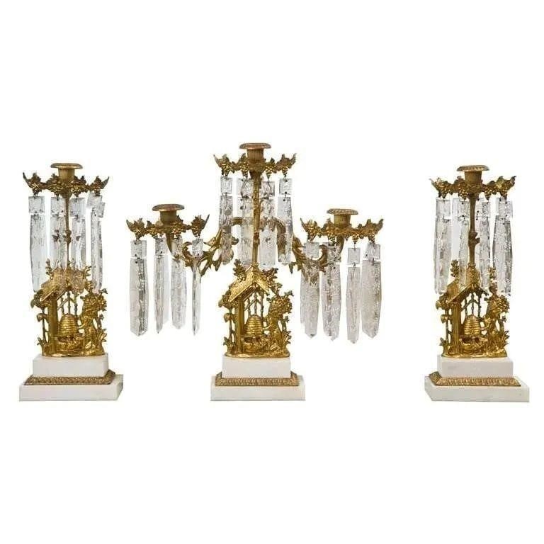 Three French Louis XVI Style Candelabra Set (1 of 5)