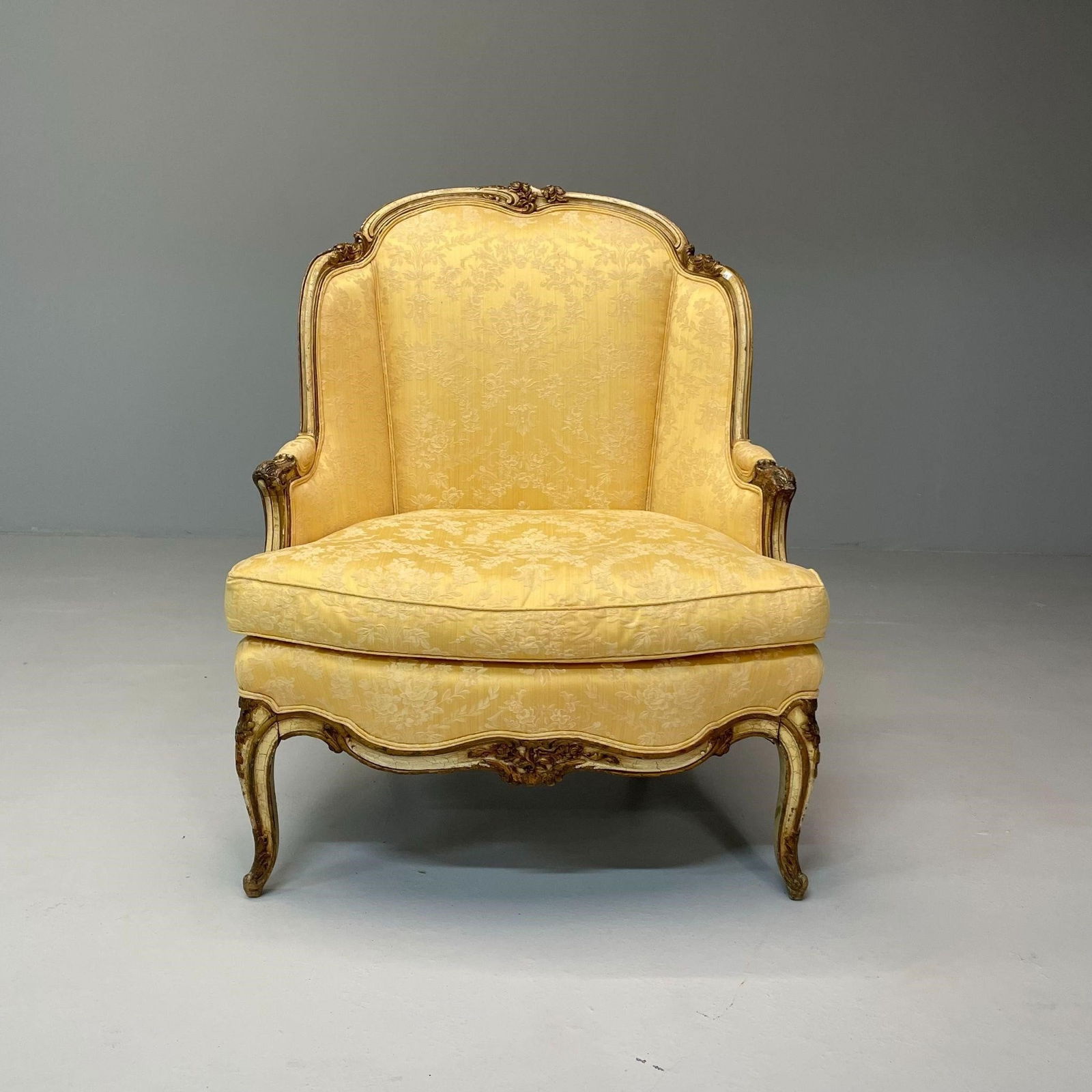 Louis XV Style Bergere: Louis XV Style Bergere or Boudier ChairH: 41.25" W:31.5" D: 30" 40-17