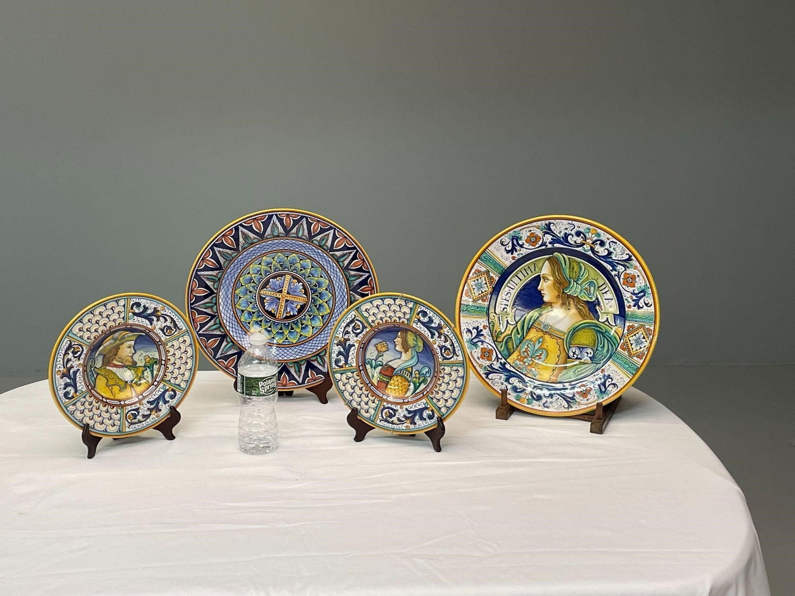 Set of Four Ceramic Painted Decorative Plates (1 of 5)