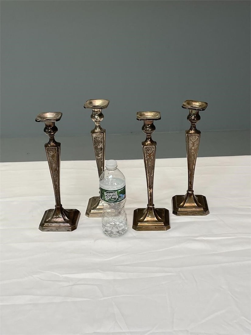 Set of Four Sterling Weighted Candlesticks (1 of 4)