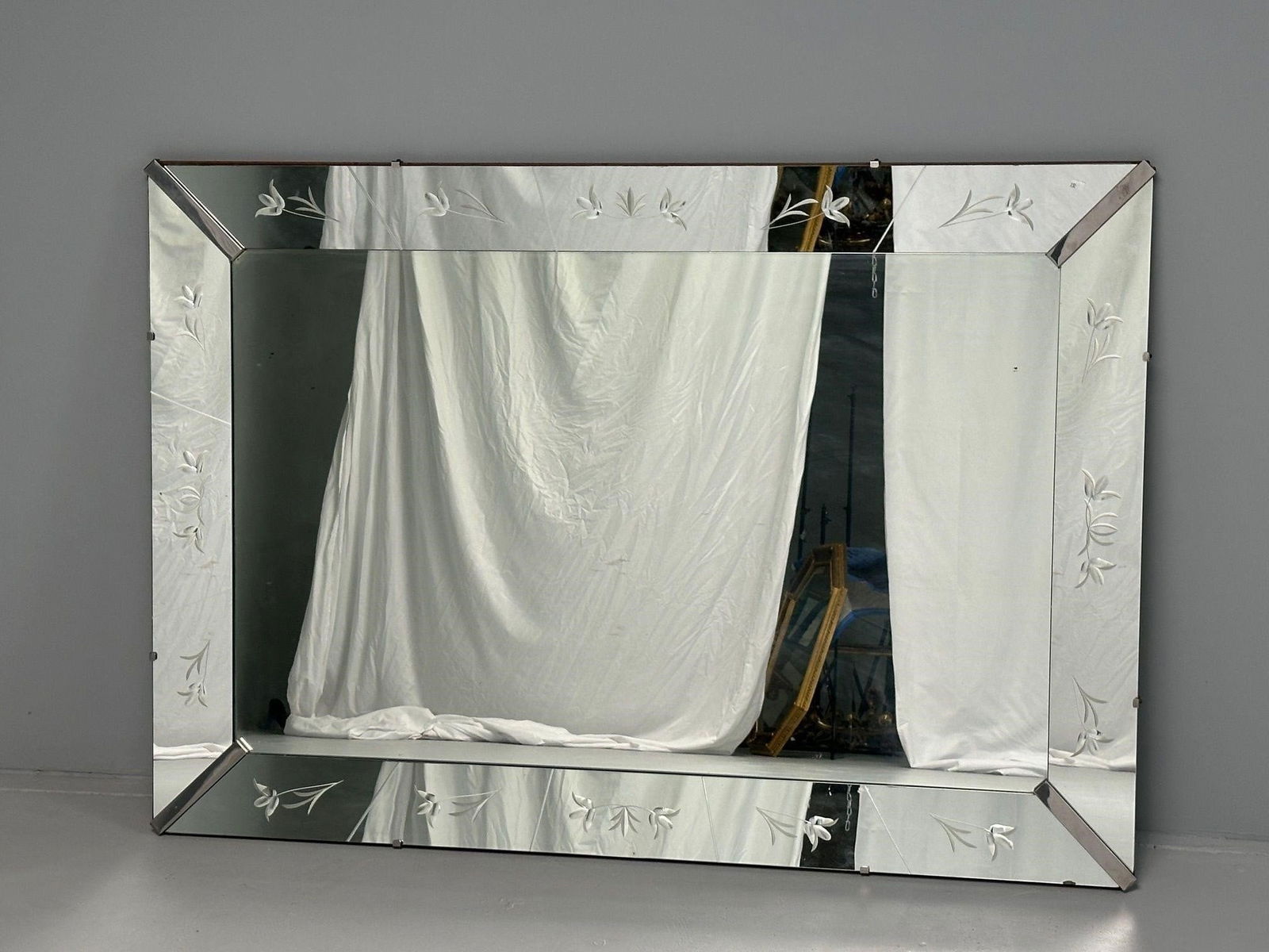Mid-Century Modern Venetian Mirror, Rectangular (1 of 4)