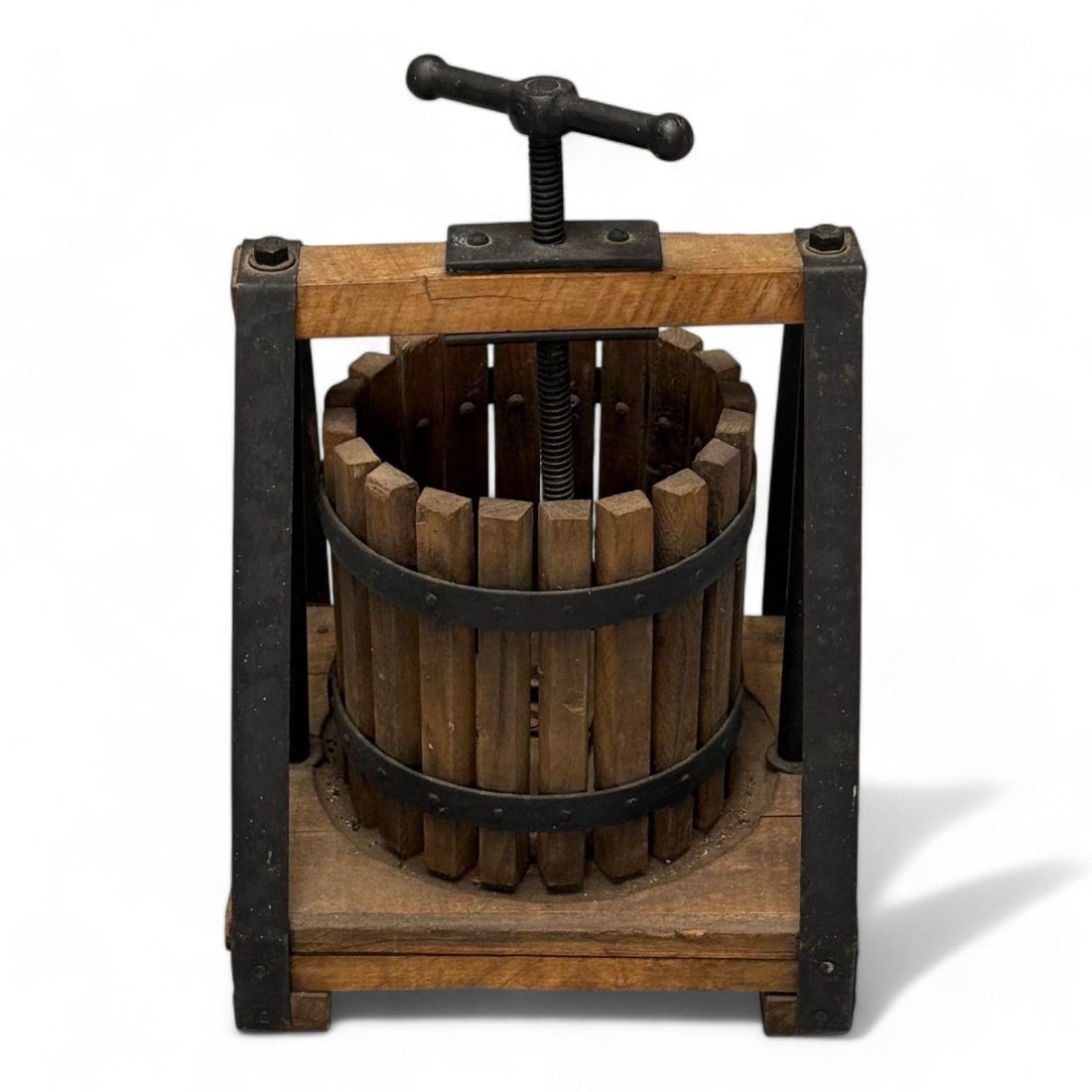 Rustic, Provincial, Wooden Wine Maker: 19th Century Wine PressH: 22" W: 14" D: 13"