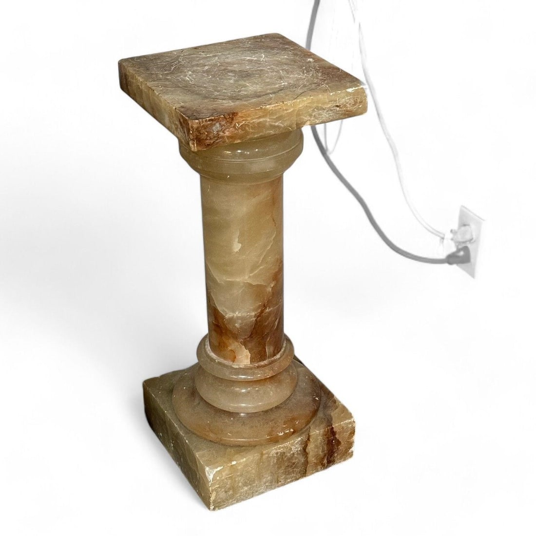 Small Brown Marble Pedestal (1 of 4)