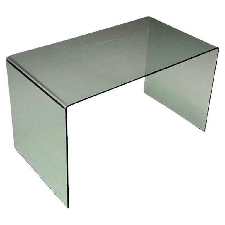 Mid-Century Modern, Glass Waterfall Console Table (1 of 4)