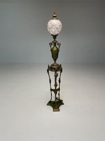 A Victorian Standing Tall Lamp w Globe