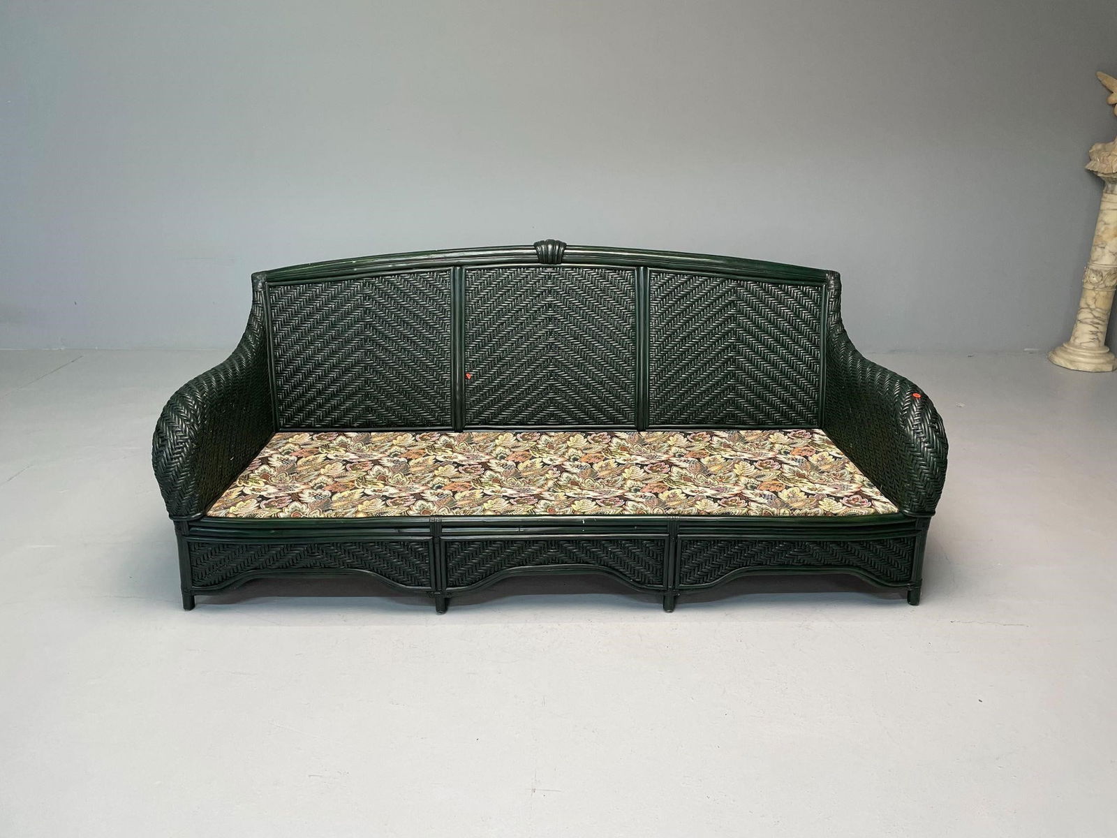 Ficks Reed Painted Bamboo and Wicker Sofa (1 of 10)