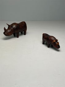 Abercrombie & Fitch Vintage Rhino Footstools