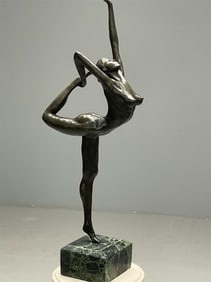 A Bronze Dancer Statue of a Nude