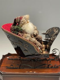 Vintage Santa Claus on a Tole Tray
