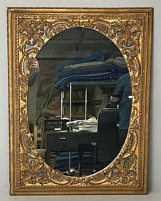 Gilt Frame Carved Wall or Console Mirror
