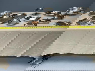 13 Pieces of Silver Plated Trays,