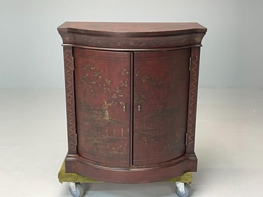 A Two Door Chinoiserie Cabinet
