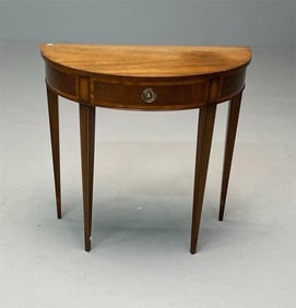 Baker Demi Lune Table, Console, Banded