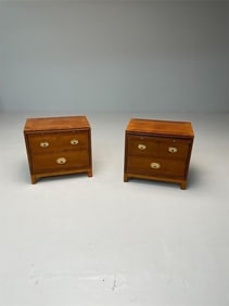 Pair of Hickory Campaign Chests