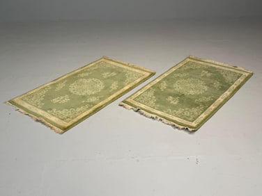 Two Handknotted Indian Rugs Wool