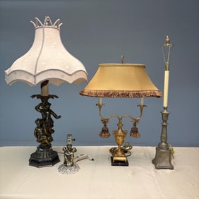 Group of Four Decorative Lamps.