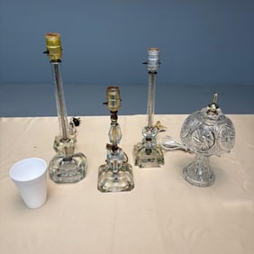 4 Petite Crystal Lamps