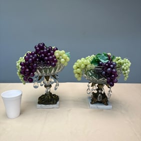 Pair of Crystal Compotes