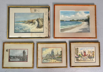 Set of Five Watercolors / Prints