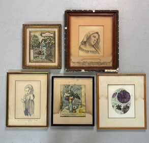 Group of Five Watercolors / Prints