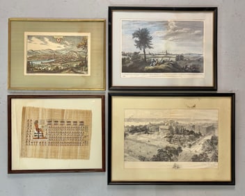 Group of Four Etchings, Drawings, Prints