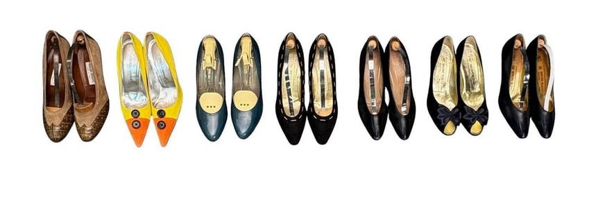 Five Pair of Women's Shoes: 5 pairs Bruno Magli 2 x 8 1/2; 3 x 7 1/2/ 1 Armani 38.5 /1 Dolce & Gabbana 37From a Rye NY Estate of a Lady