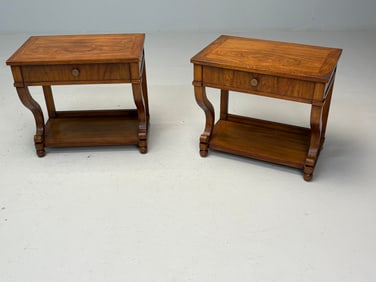 Pair of Empire Style Nightstands, End Tables