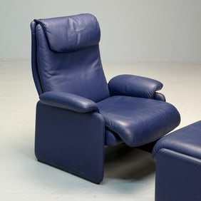 DeSede Lounge Chair and Ottoman, Leather