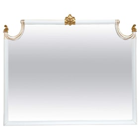 Hollywood Regency, Gilt, White Wall Mirror