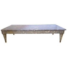 Large Directoire Marble-Top Coffee Table