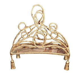 Bronze Magazine Rack Attributed to Maison Jansen