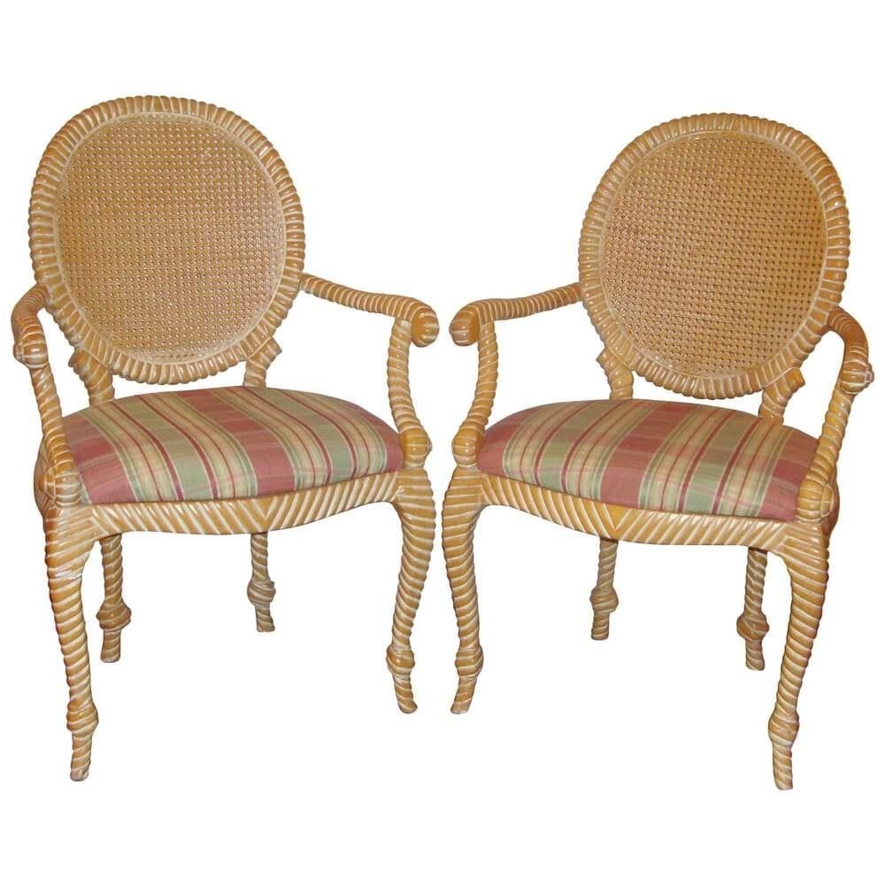 Pair of Twisted and Knotted Form Armchairs (1 of 8)