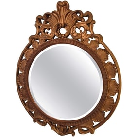 large Italian Gilt Carved Wall or Console Mirror