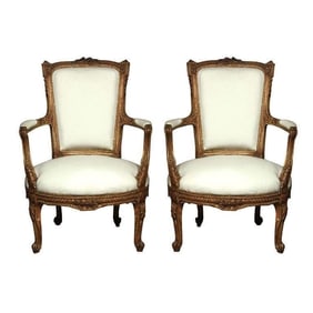 Pair of Stamped Maison Jansen Armchairs